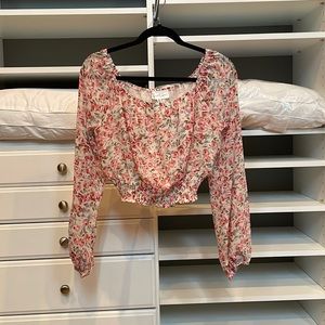 Floral print cropped blouse from boutique in obx